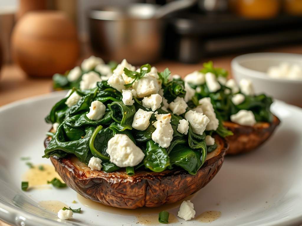 Spinach & Feta Stuffed Portobello Mushroom: Big Flavour, Minimal&nbsp;Effort