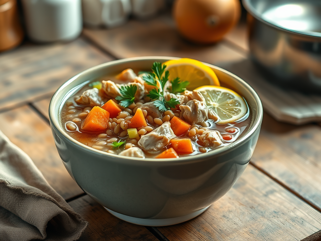 Chicken, Barley & Lemon Soup (Just for&nbsp;You)