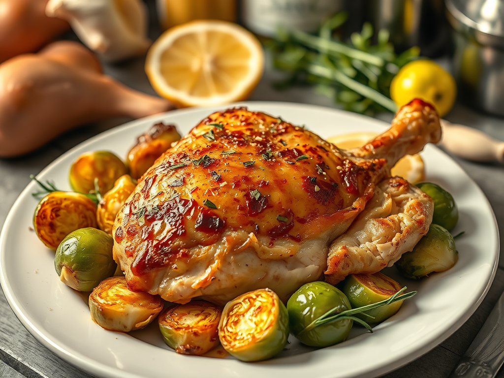 Baked Chicken Thighs with Brussels Sprouts: Crispy, Golden, and Just for&nbsp;You