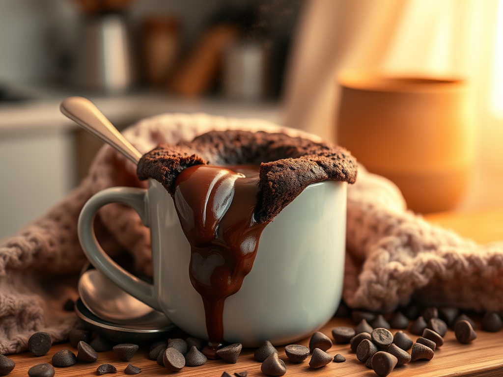 Dark Chocolate Mug Cake for One: The 90-Second Indulgence You&nbsp;Deserve