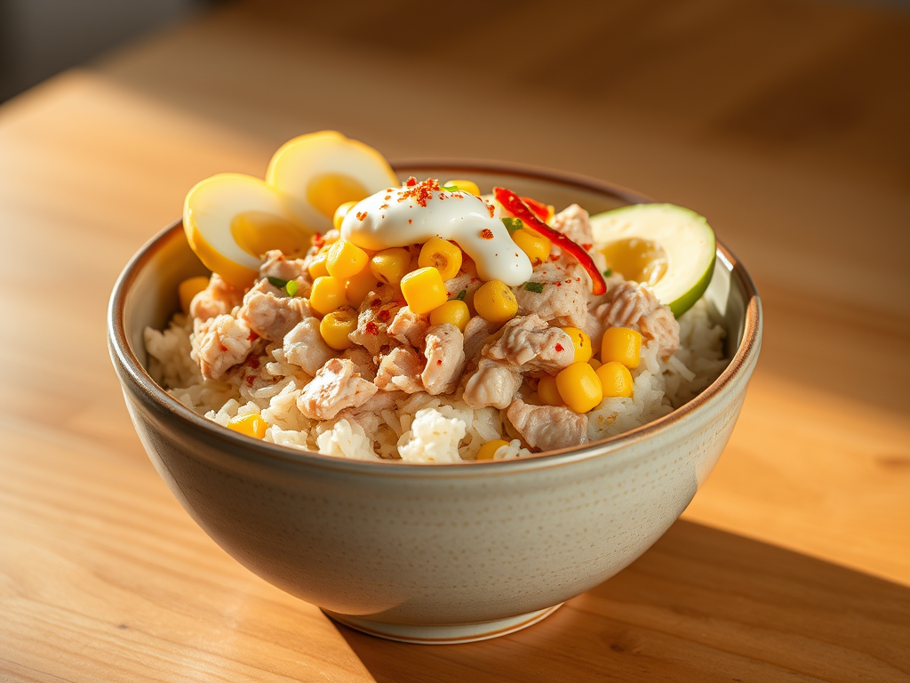 Tuna Rice Bowl with Mayo &&nbsp;Corn