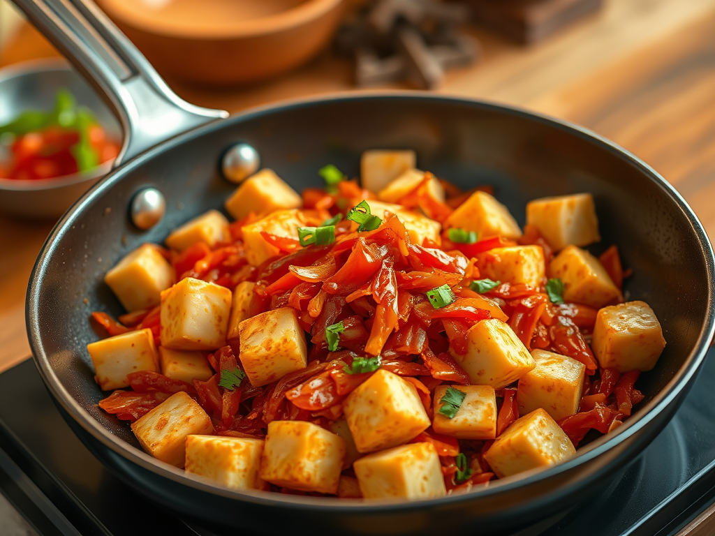 Kimchi Tofu Stir-Fry for&nbsp;One