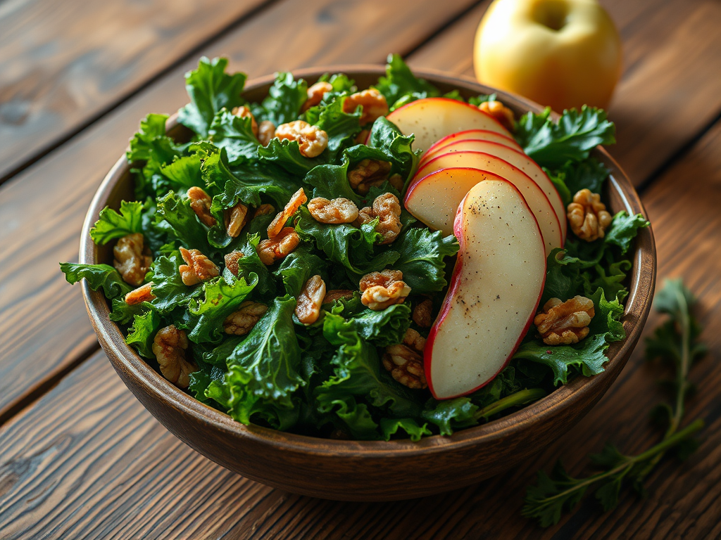 Warm Kale, Apple & Walnut&nbsp;Salad