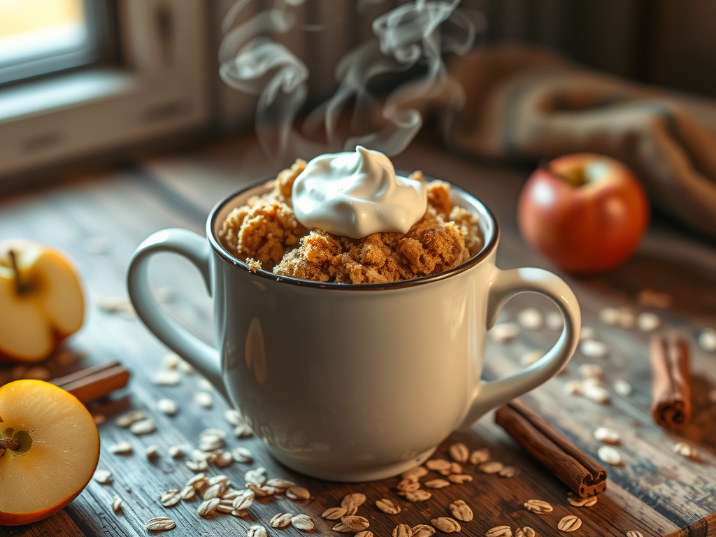 Microwave Apple Crumble for One: Your 5-Minute Hug in a&nbsp;Mug