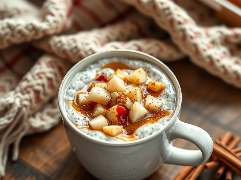 Warm Chia Pudding with Cinnamon & Apple – Dessert in a&nbsp;Hoodie