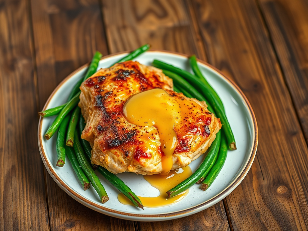 Honey Mustard Chicken with Steamed Green Beans (Single-Serve & Sweetly&nbsp;Simple)