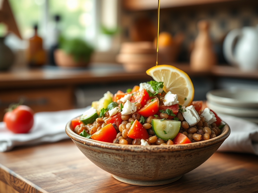 Mediterranean Lentil Salad with Feta & Herbs: The Five-Minute Lunch That’s Good for Your Heart (and Your&nbsp;Sanity)