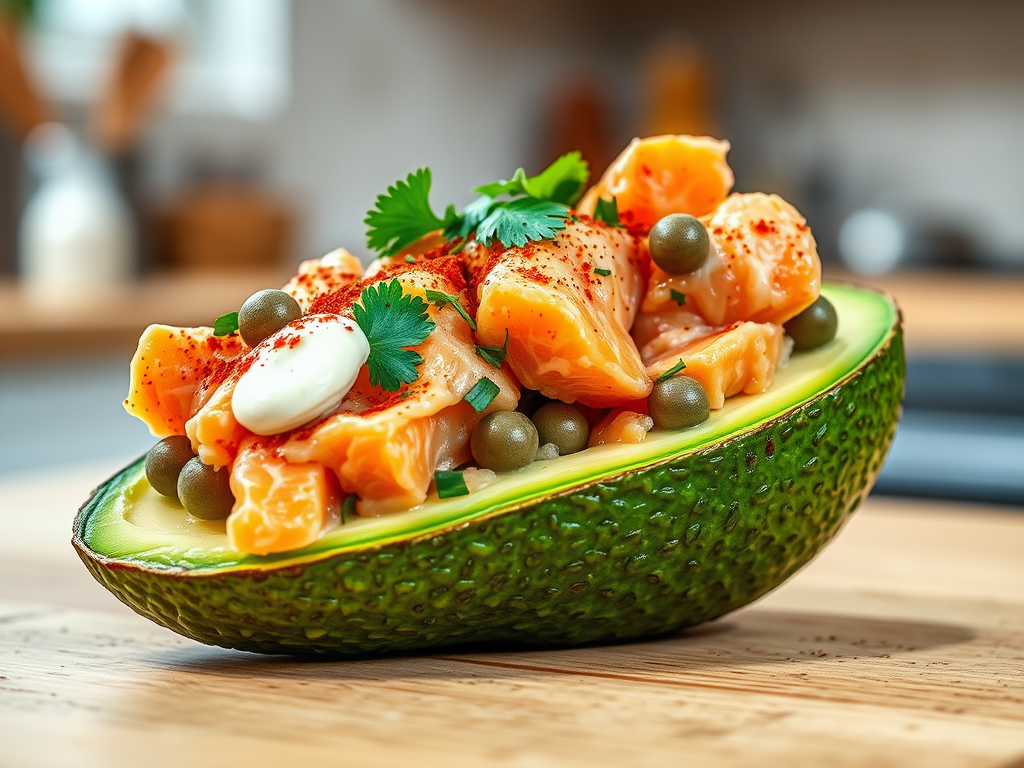 Salmon-Stuffed Avocado