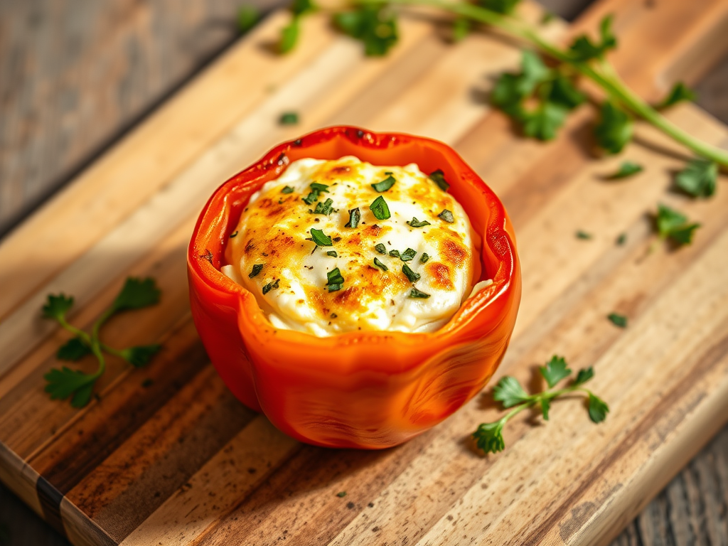 Easy Baked Ricotta Stuffed Capsicum&nbsp;Recipe
