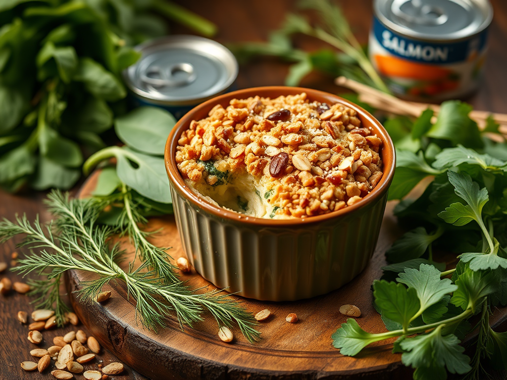 Salmon, Spinach & Dill Omega-3 Pie (Single-Serve Brain&nbsp;Food)