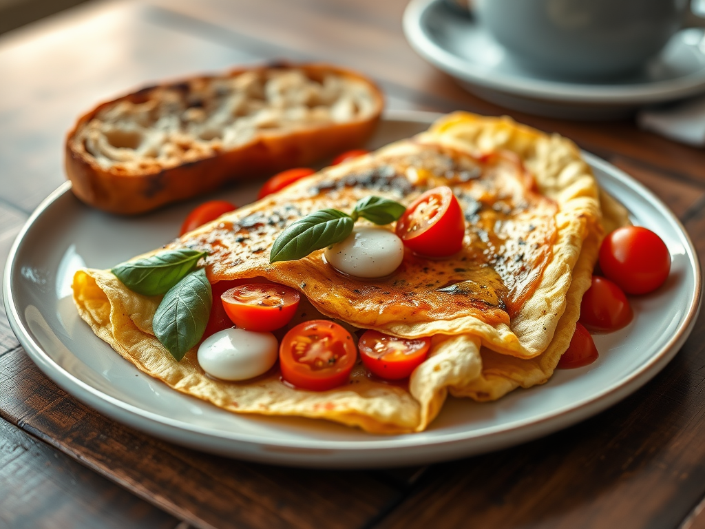 Caprese Omelette for One — A 10-Minute Fresh & Fancy Solo&nbsp;Meal