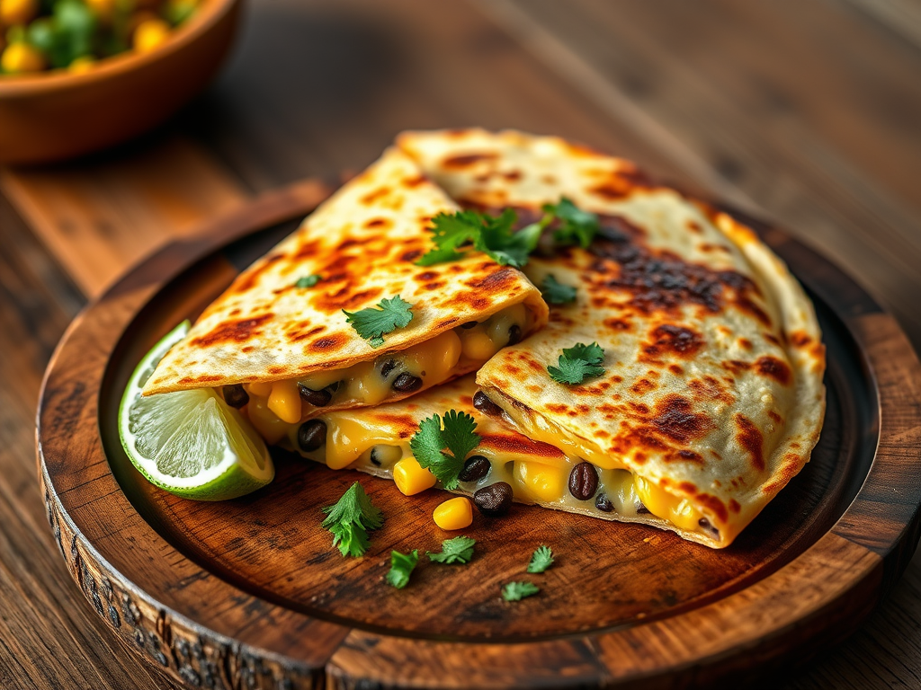Cheesy Corn & Black Bean Quesadilla for&nbsp;One