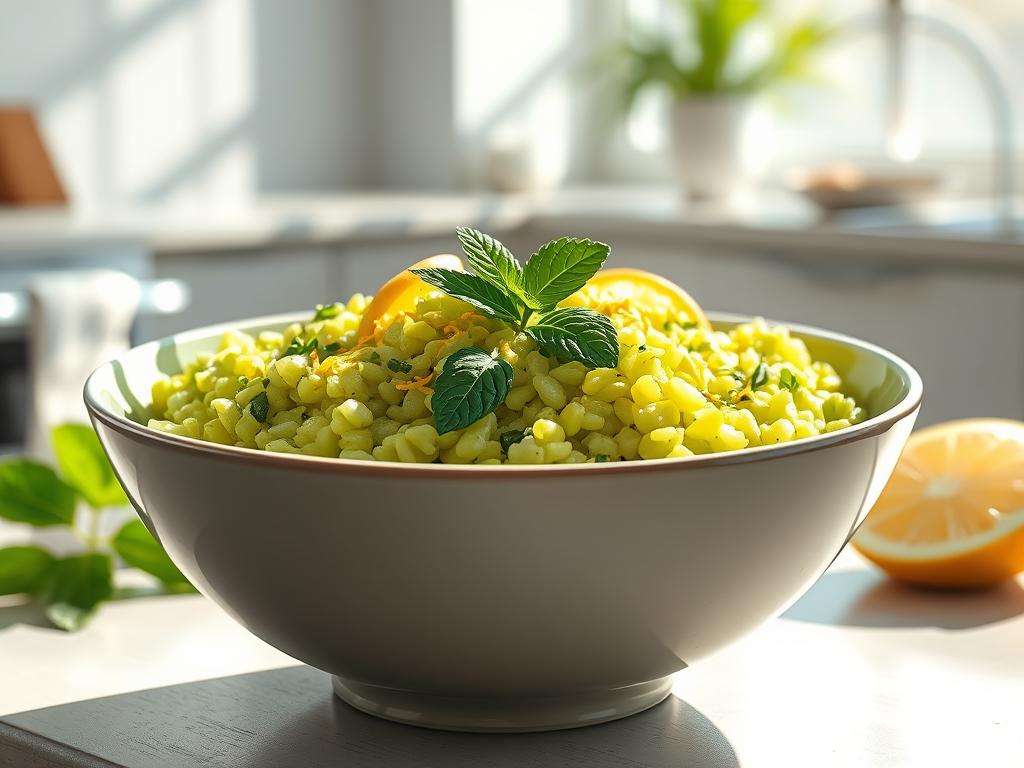 Zucchini, Lemon & Mint Risotto for&nbsp;One