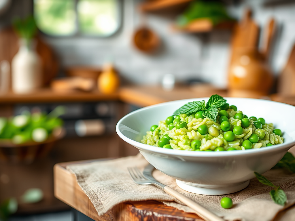 Pea, Mint & Ricotta Risotto for&nbsp;One
