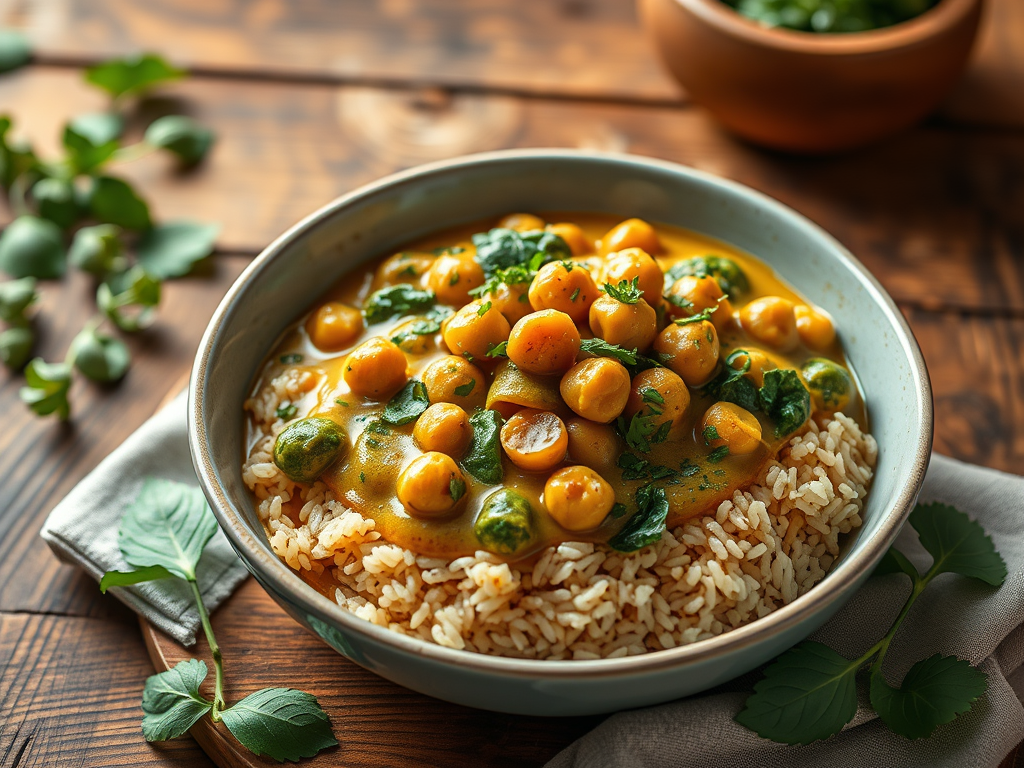 Chickpea & Spinach Curry for&nbsp;One