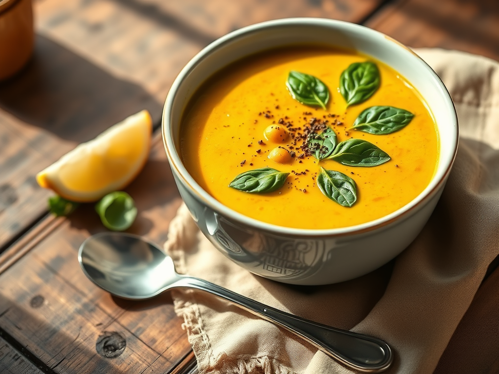 Chickpea and Spinach Soup with&nbsp;Turmeric