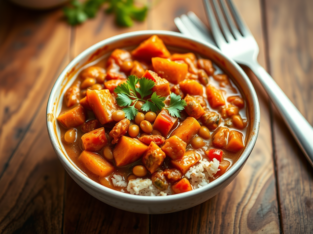 Sweet Potato and Lentil Curry for&nbsp;One