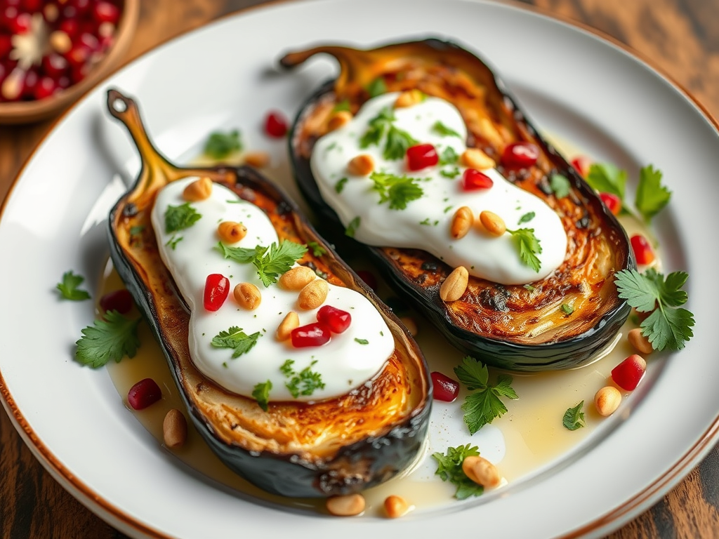 Turkish-Style Eggplant with Yogurt & Pine Nuts (For&nbsp;One)