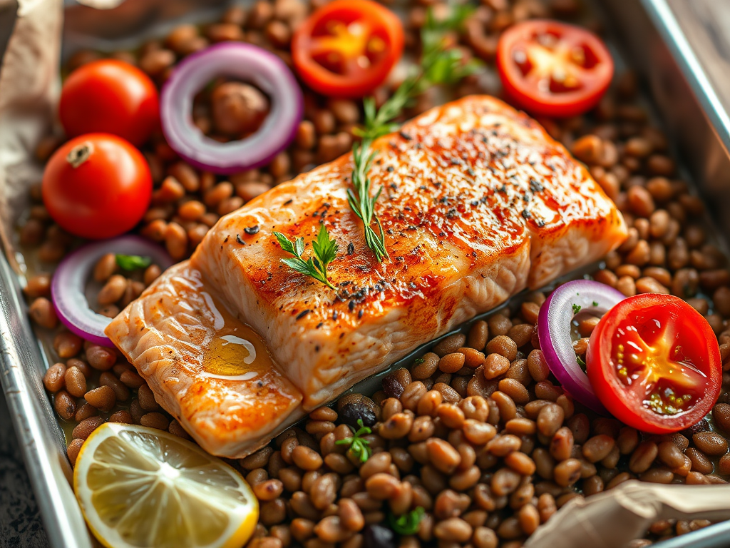 Salmon & Lentil Tray&nbsp;Bake