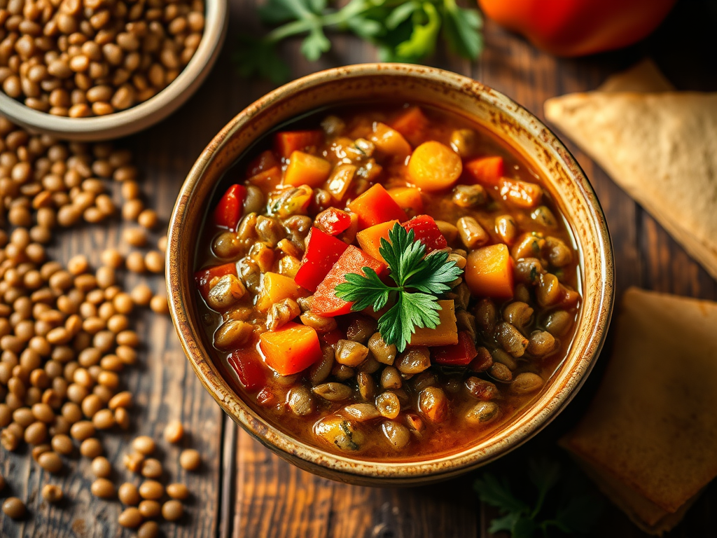 Slow Cooker Lentil & Veggie Stew for&nbsp;One