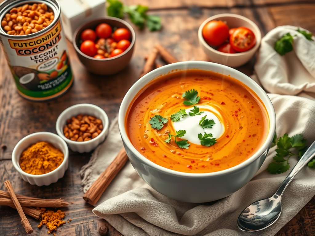 Lentil & Tomato Coconut Soup (Single Serve, Low&nbsp;GI)