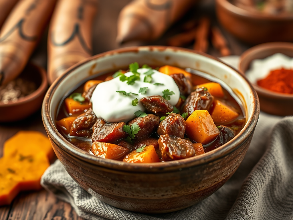 Slow Cooker Beef & Sweet Potato Curry for&nbsp;One