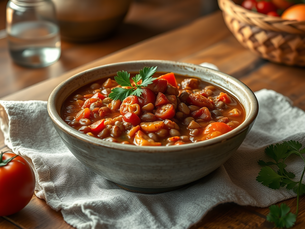 Mediterranean Lentil & Tomato Stew (For&nbsp;One)