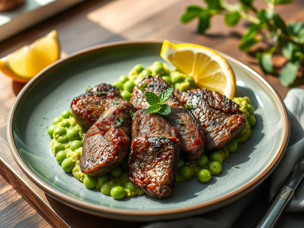 Lamb Cutlets with Minted Pea Mash (Single&nbsp;Serve)