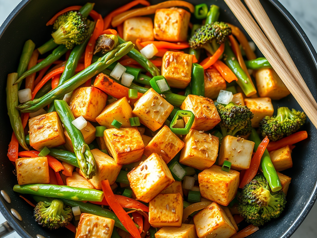 Spring Veggie Stir-Fry with Tofu (Single&nbsp;Serve)
