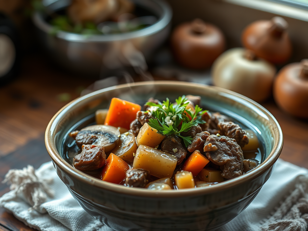 Slow-Cook Beef & Mushroom Stew (Collagen Comfort in a&nbsp;Bowl)