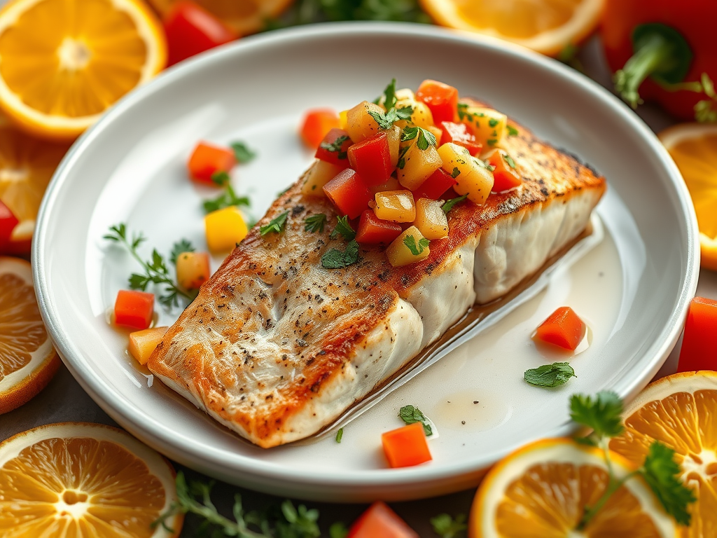 Salmon with Capsicum-Citrus Salsa for&nbsp;One