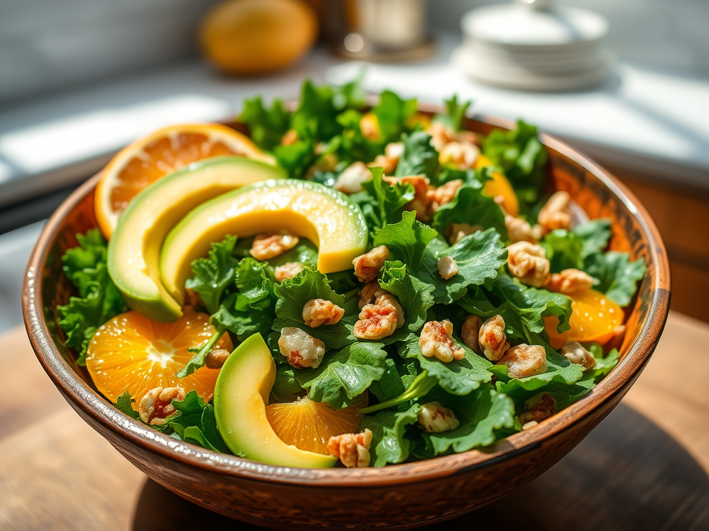 Kale, Avocado & Citrus Salad with Walnuts for&nbsp;One