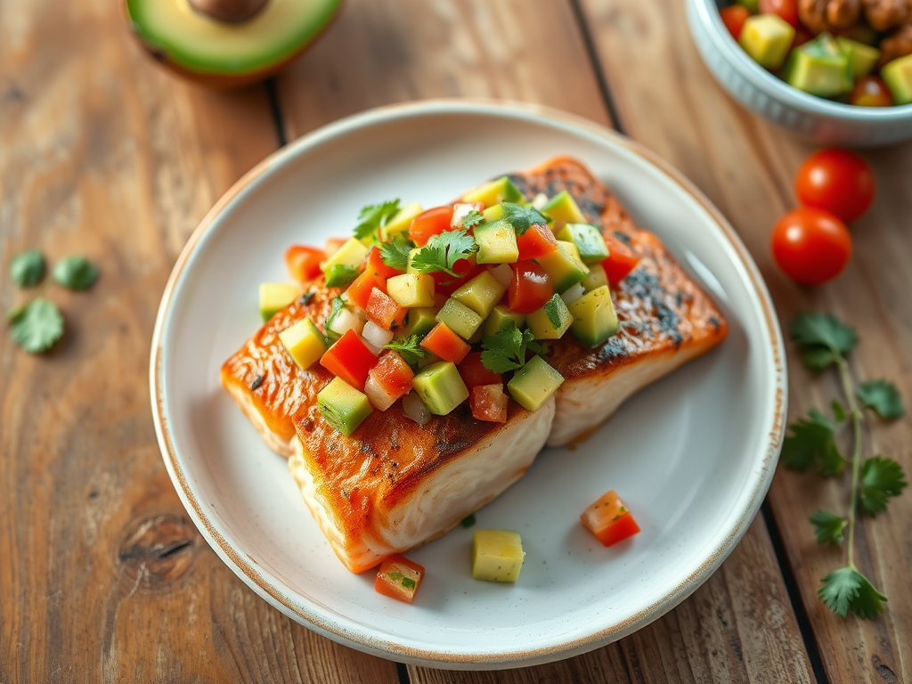 Seared Salmon with Avocado Salsa (Single&nbsp;Serve)