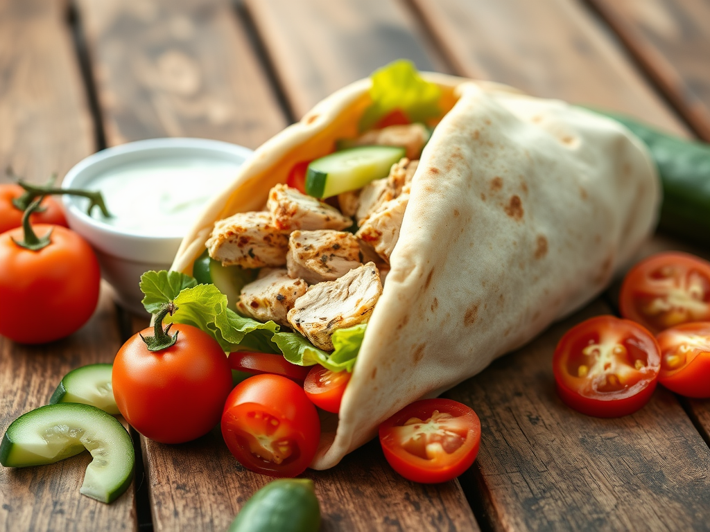 Greek-Style Chicken Gyros Wrap (Single&nbsp;Serve)