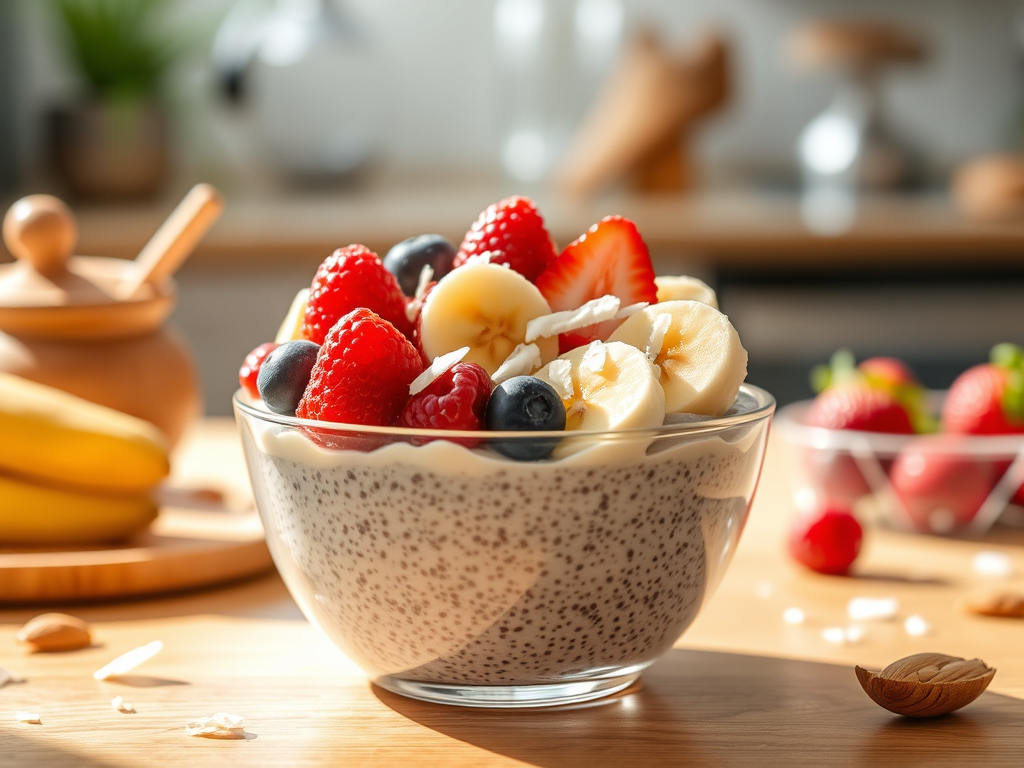 Chia Protein Pudding with Almond&nbsp;Butter