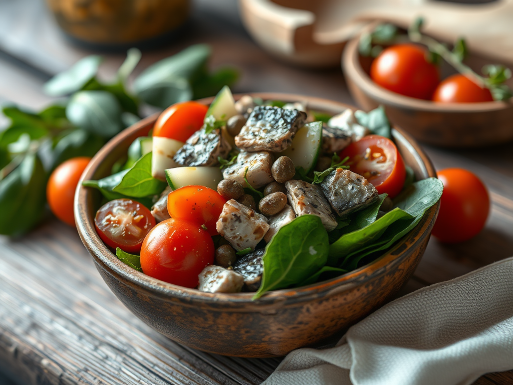 Sardine Salad with Olive Oil &&nbsp;Capers