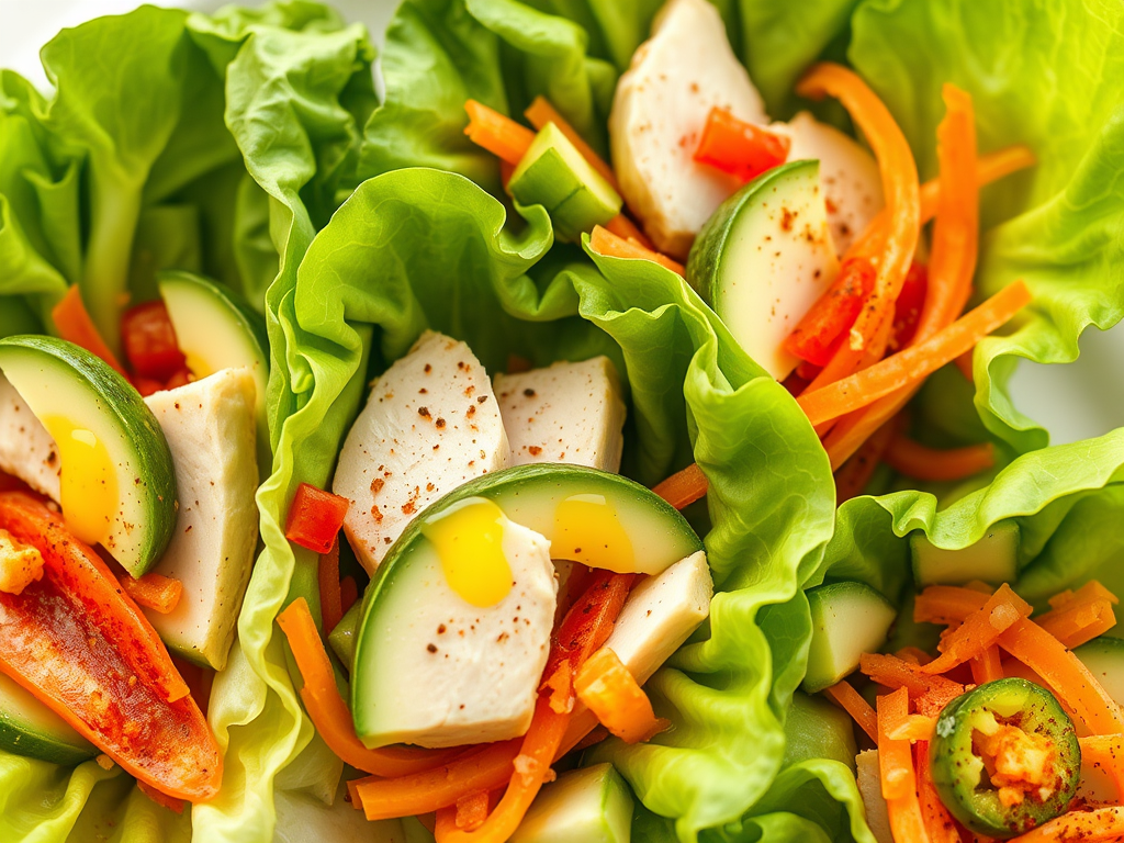 Turkey Lettuce Wraps with Hummus — A Fresh, Protein-Packed Lunch for&nbsp;One