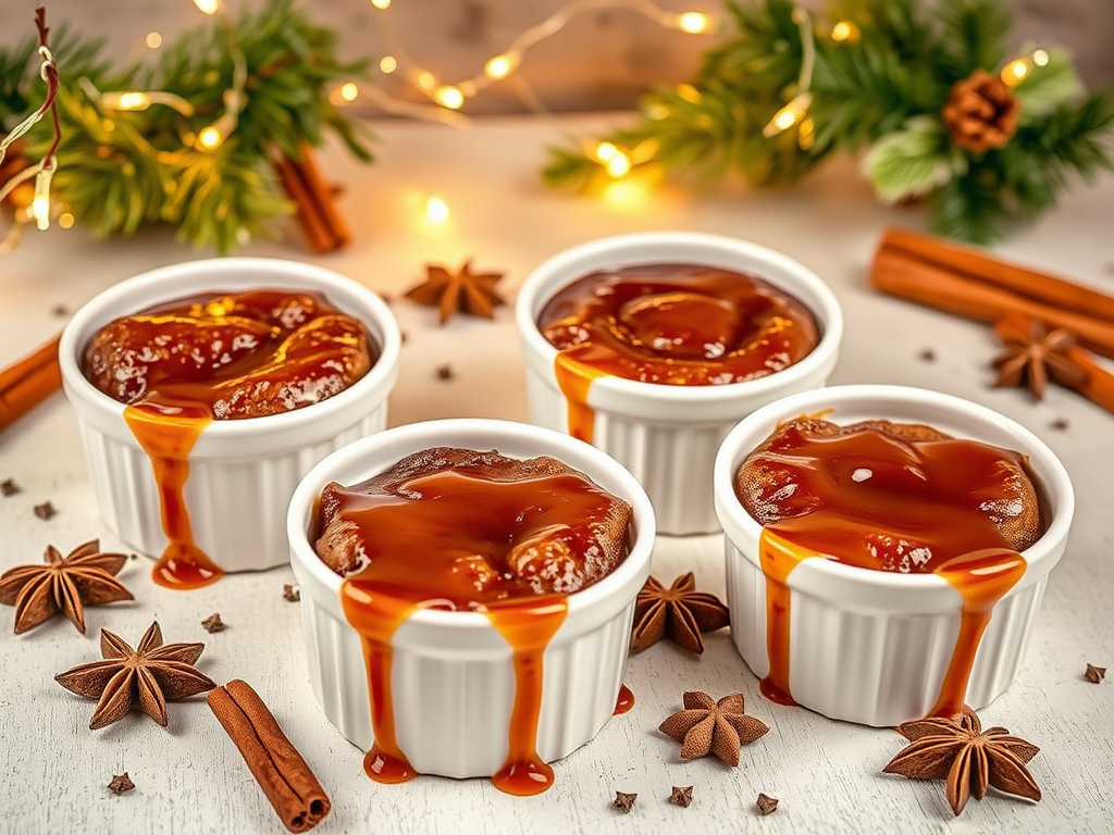 Gingerbread Sticky Date Puddings (Serves&nbsp;Four)