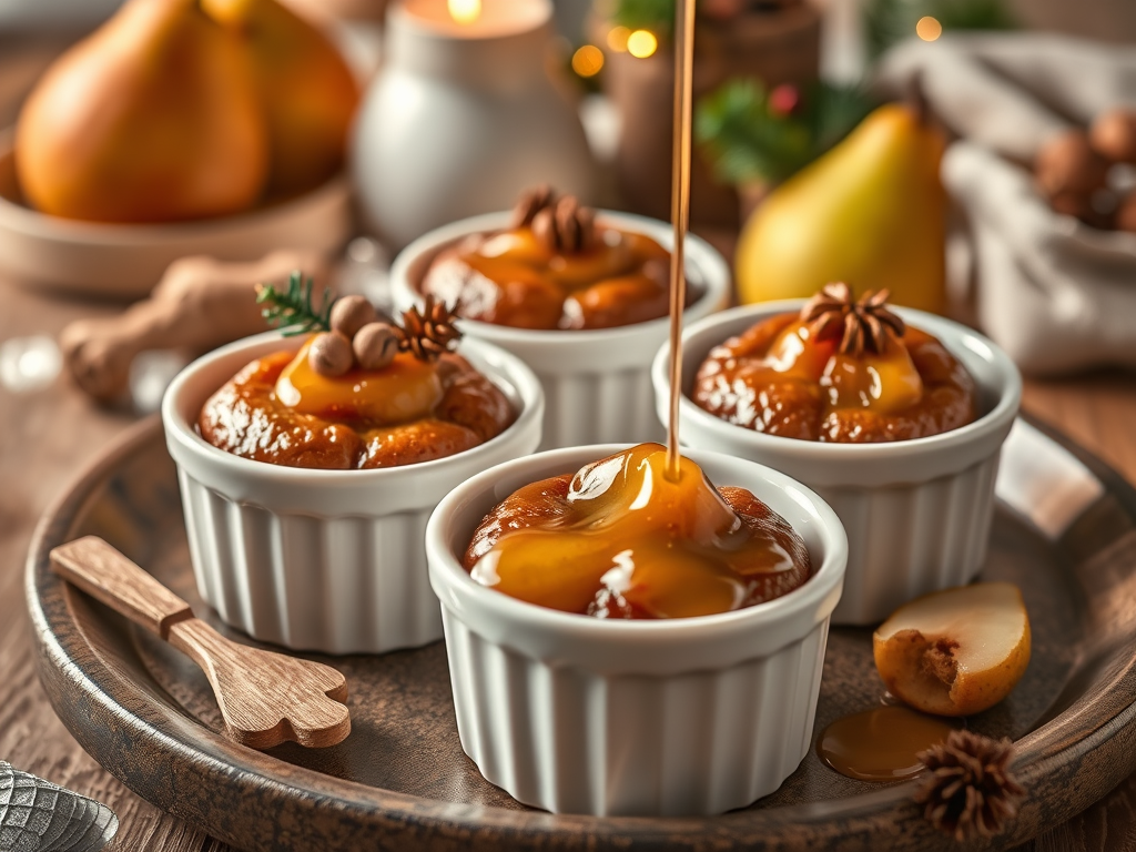 Gingerbread & Pear Christmas Pudding (Serves&nbsp;4)