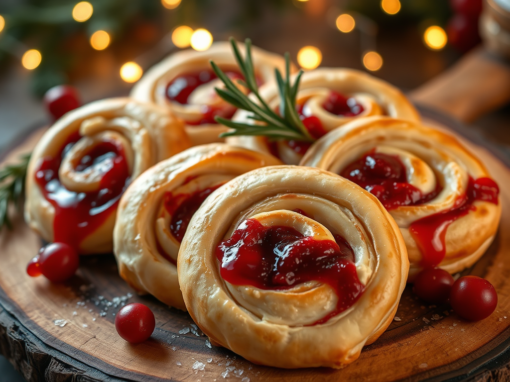 Advent Calendar Day 11 – Cranberry Brie Puff Pastry&nbsp;Swirls