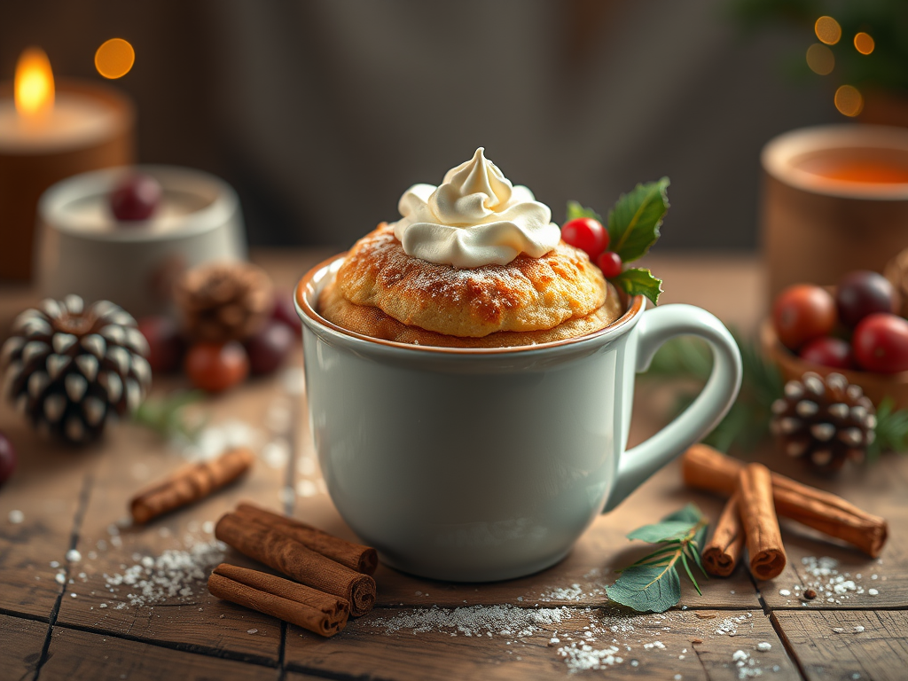 Single-Serve Christmas Pudding Mug&nbsp;Cake