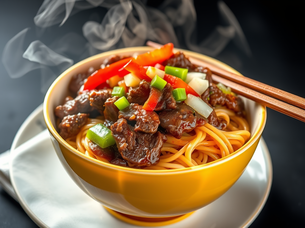 Saucy Black Pepper Beef Noodles for&nbsp;One