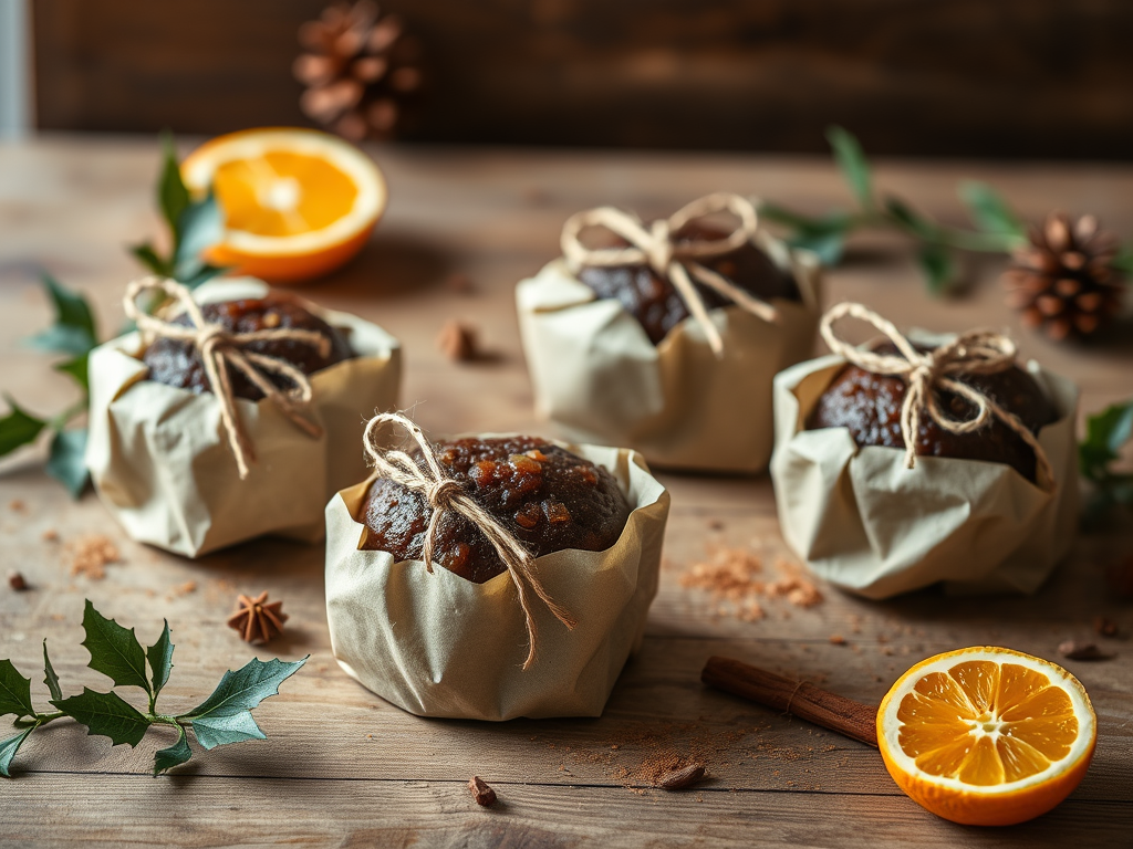Mini Classic Steamed Christmas Puddings for&nbsp;Four