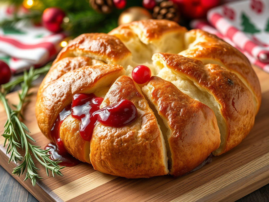 Advent Calendar Day 5 – The “Cheat’s” Cranberry-Brie Pull-Apart&nbsp;Bread