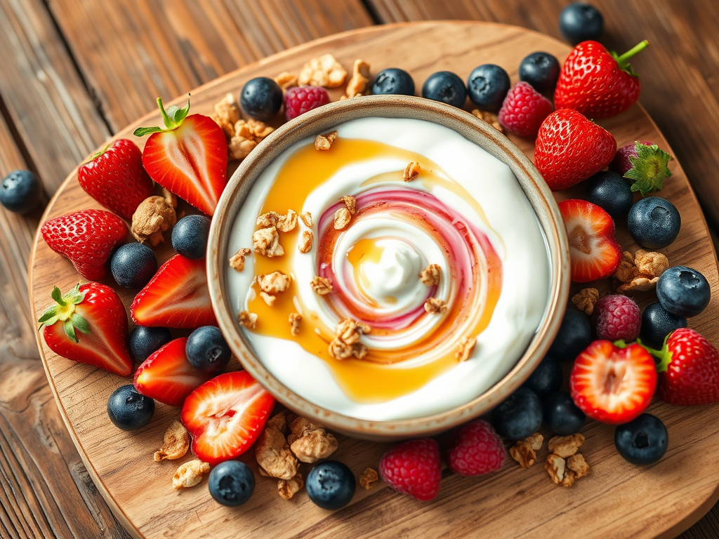 Berry, Yoghurt & Crunch Snack Board (No-Cook Summer&nbsp;Recipe)