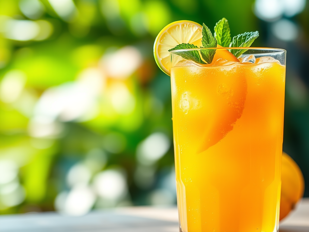 Iced Mango Green Tea Cooler (Mocktail or Cocktail&nbsp;Option)