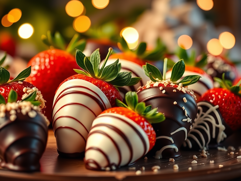 Advent Calendar Day 22 – Festive Chocolate-Dipped Strawberries