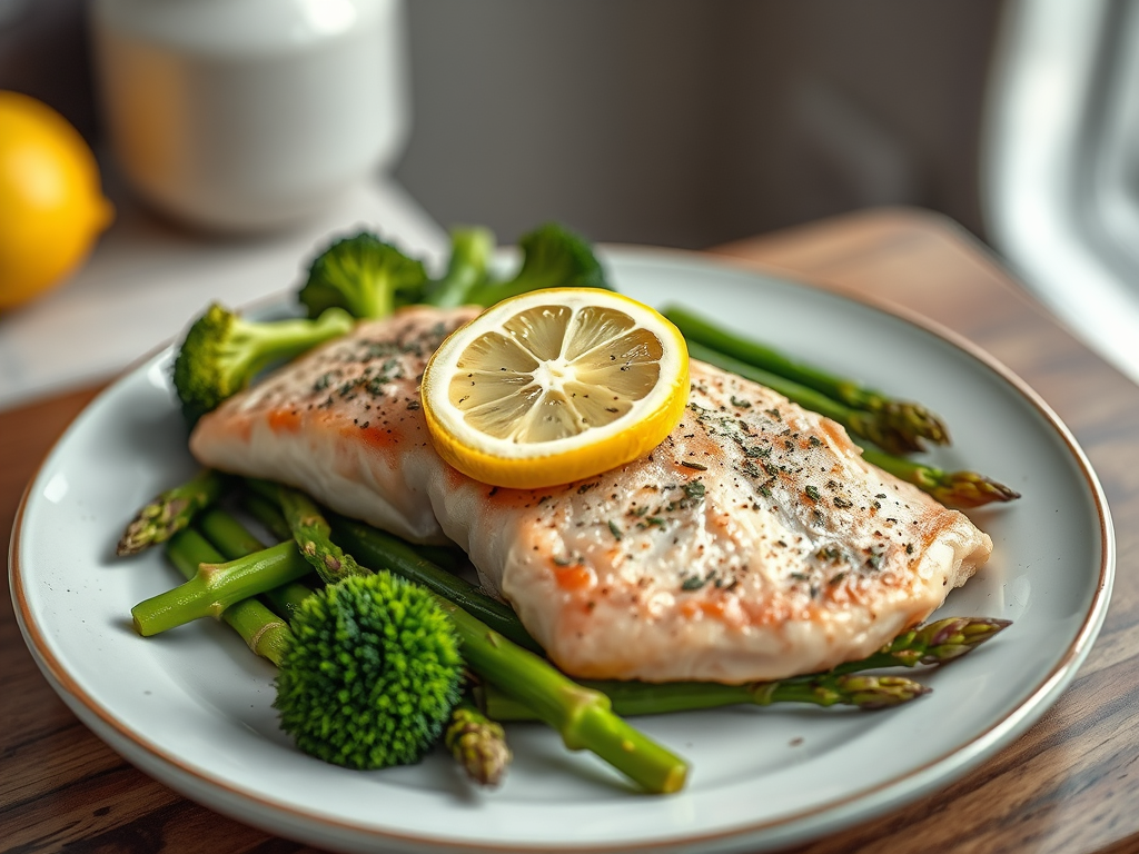 Baked Trout with Lemon & Greens (Single&nbsp;Serve)