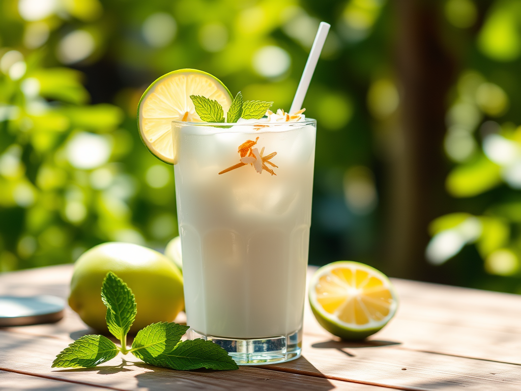 Coconut Lime Iced Drink (Mocktail Base with Easy Cocktail&nbsp;Options)