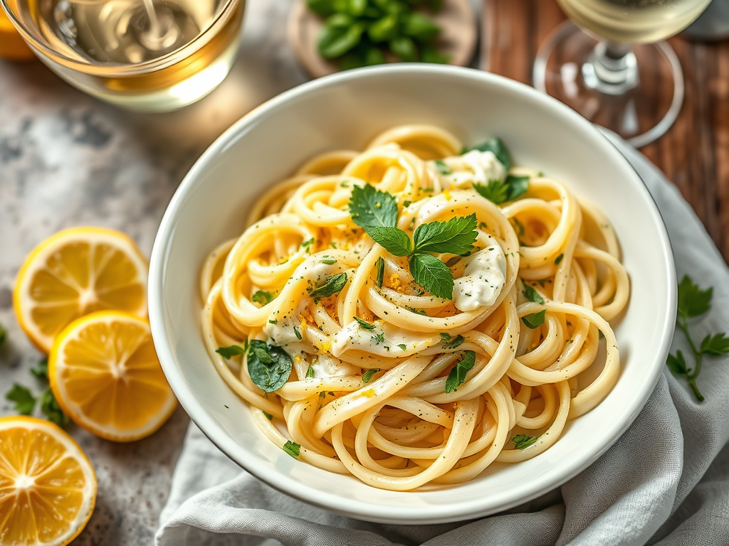 Lemon Ricotta Pasta with Fresh Herbs (for One or&nbsp;Two)